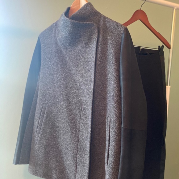 Theory Jacket with Leather Accents - Picture 4 of 6